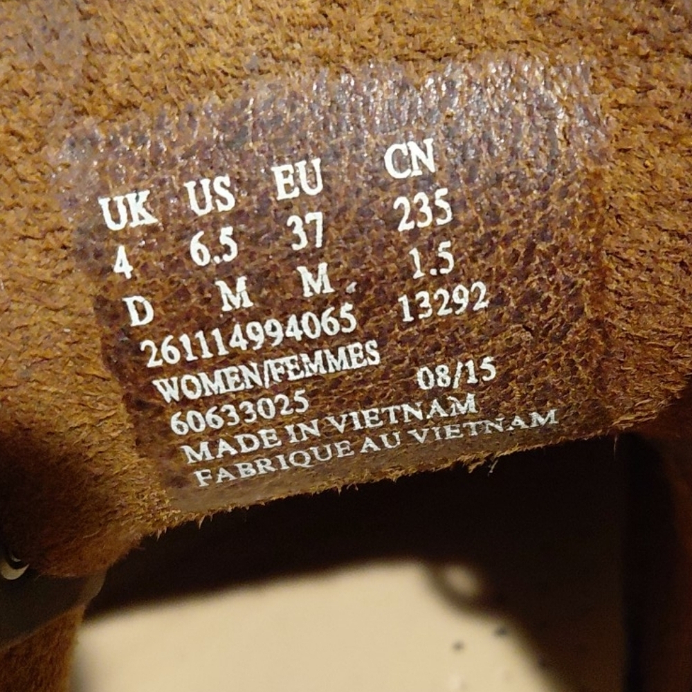 Clarks Women's Brown LEATHER Laceup Ankle Boots Size 6.5 - Picture 9 of 12